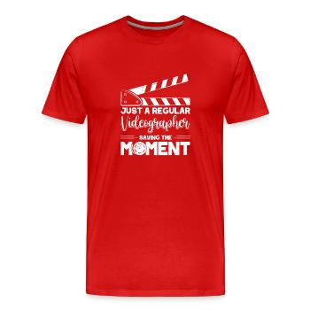 Videographer Filmmaker Film Director Filmmaking - Men's Premium Organic T-Shirt - red - Front - Damien (186cm)