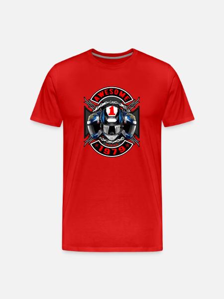 Awesome since 1979, biker's birthday - Men's Premium Organic T-Shirt - red