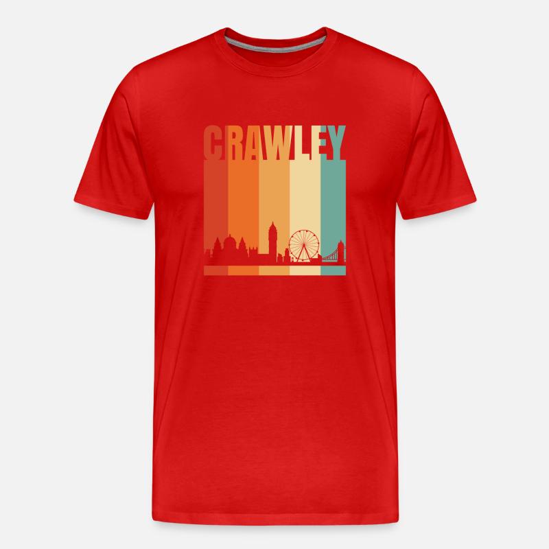 Crawley - Männer Premium Bio T-Shirt - Rot