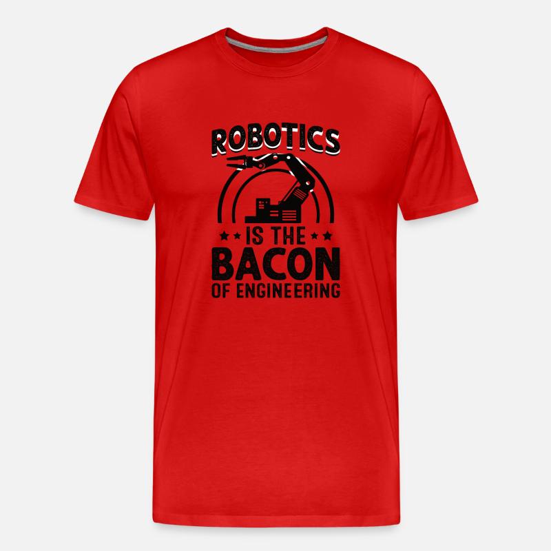 Roboter Programmierer Automatisierungstechniker - Männer Premium Bio T-Shirt - Rot
