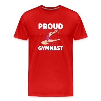 Fier gymnaste Gymnastique Gymnastique Gymnastique Amateur de gymnastique - T-shirt bio Premium Homme - rouge - Devant - Damien (186cm)