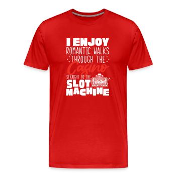 Machine à sous, Machines à sous, Jeux de hasard - T-shirt bio Premium Homme - rouge - Devant - Damien (186cm)