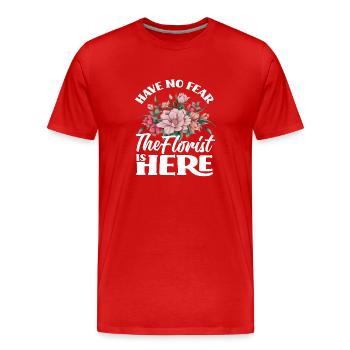 Florist Don't be afraid Florist - Men's Premium Organic T-Shirt - red - Front - Damien (186cm)