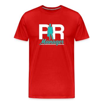 Pr Manager Job Profession Public Relations - Men's Premium Organic T-Shirt - red - Front - Damien (186cm)