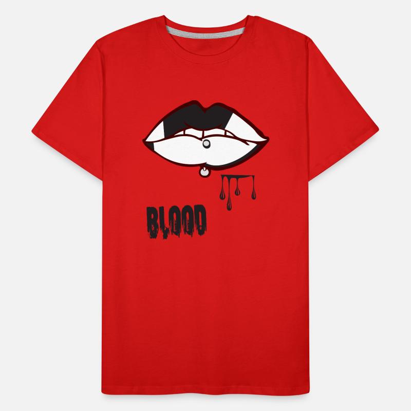 Piercing & Blut Männer Premium Bio T-Shirt