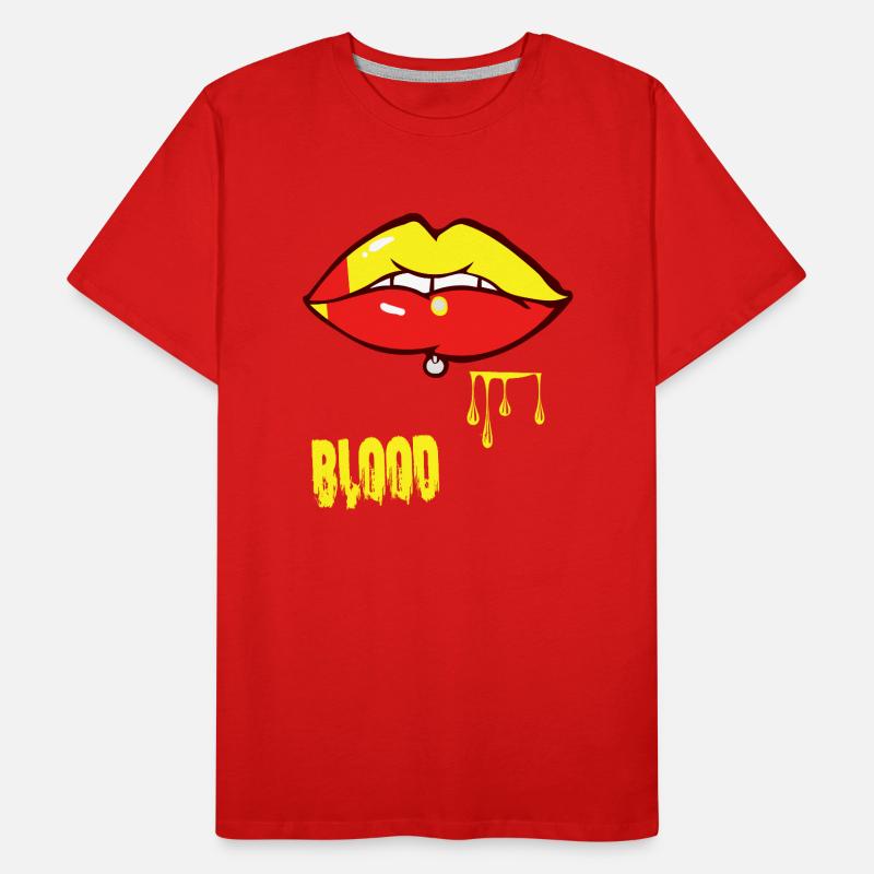 Piercing & Blut Männer Premium Bio T-Shirt