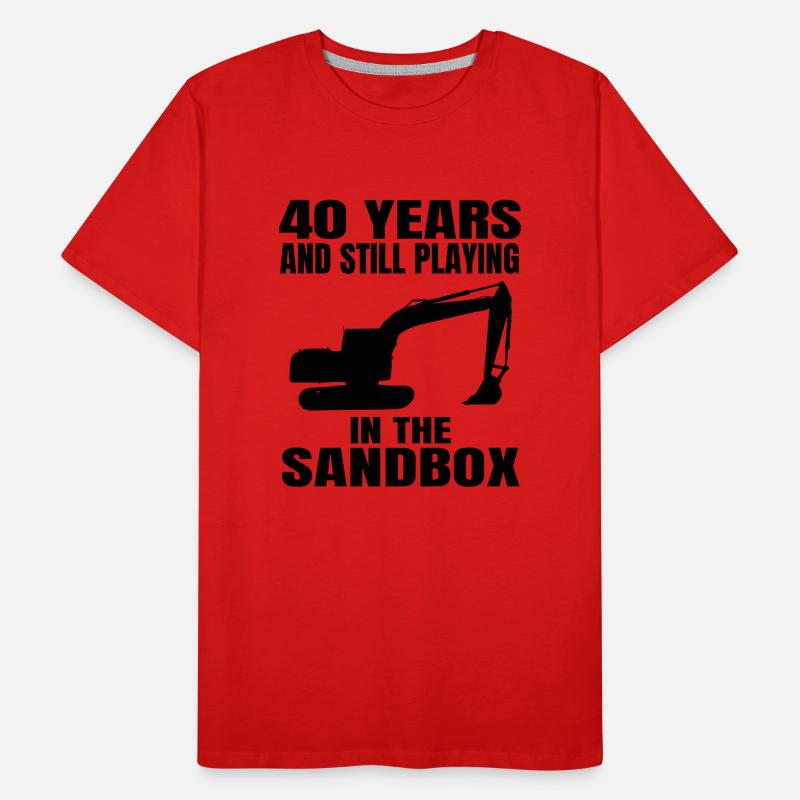 Baggerfahrer 40. Geburtstag Bauarbeiter Baggern Männer Premium Bio T-Shirt