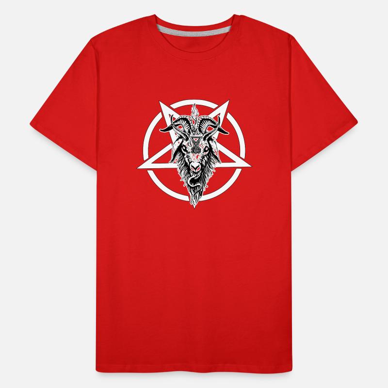 Satan Baphomet Devil Pentagram Men's Premium Organic T-Shirt