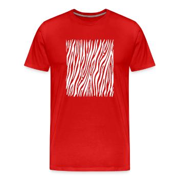 Zebra Muster Karneval Kostüm Zebrastreifen - Männer Premium Bio T-Shirt - Rot - Vorne - Damien (186cm)