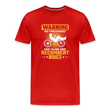 Vélo couché Cycliste couché - T-shirt bio Premium Homme - rouge - Devant - Damien (186cm)