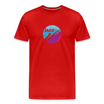 Saxophone Jazz Musique Soul - T-shirt bio Premium Homme - rouge - Devant - Damien (186cm)