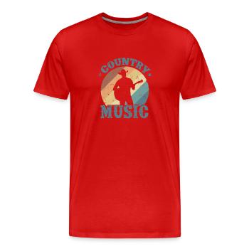 Country Music USA Amerika Cowboys - Männer Premium Bio T-Shirt - Rot - Vorne - Damien (186cm)