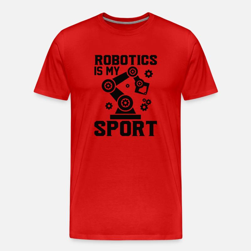 Roboter Programmierer Automatisierungstechniker - Männer Premium Bio T-Shirt - Rot