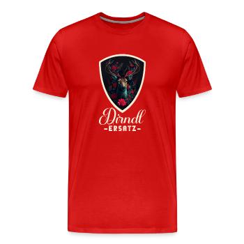 Dirndl Ersatz Dirndl Trachten Kostüm Dirndl Ersatz - Männer Premium Bio T-Shirt - Rot - Vorne - Damien (186cm)