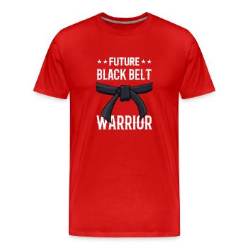 Future ceinture noire guerrier ceinture noire - T-shirt bio Premium Homme - rouge - Devant - Damien (186cm)
