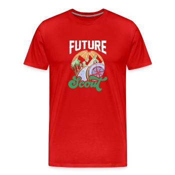 Zukünftiger Pfadfinder Pfadfinden Zeltlager Sippe - Männer Premium Bio T-Shirt - Rot - Vorne - Damien (186cm)