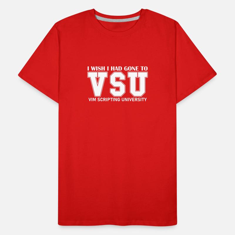VIM Scripting University Schol of Linux Hacking Männer Premium Bio T-Shirt