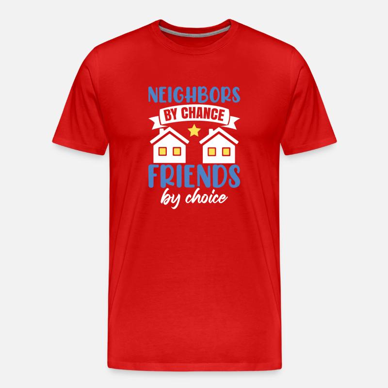 Nachbarn durch Zufall - Männer Premium Bio T-Shirt - Rot