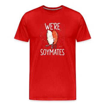 Nous sommes amis soja - T-shirt bio Premium Homme - rouge - Devant - Damien (186cm)