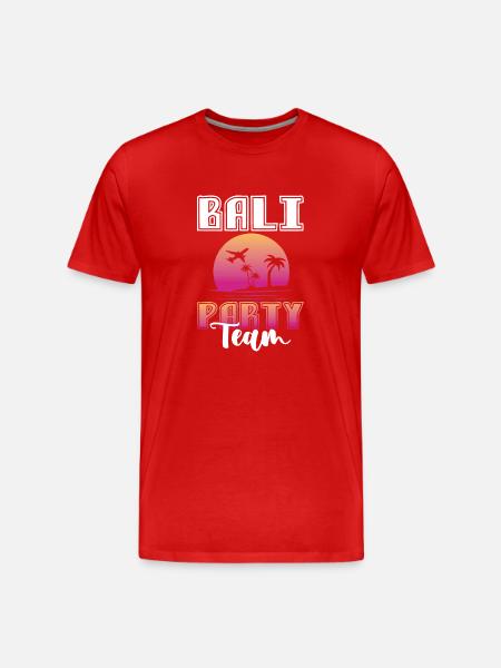 Bali party team - Men's Premium Organic T-Shirt - red