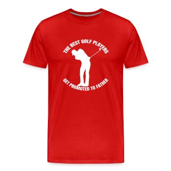 Golfeurs Golf Golf Club - T-shirt bio Premium Homme - rouge - Devant - Damien (186cm)