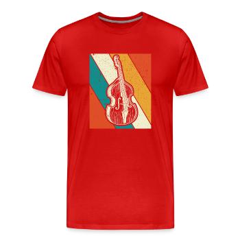 Contrebasse Contrebassiste Contrebassiste - T-shirt bio Premium Homme - rouge - Devant - Damien (186cm)