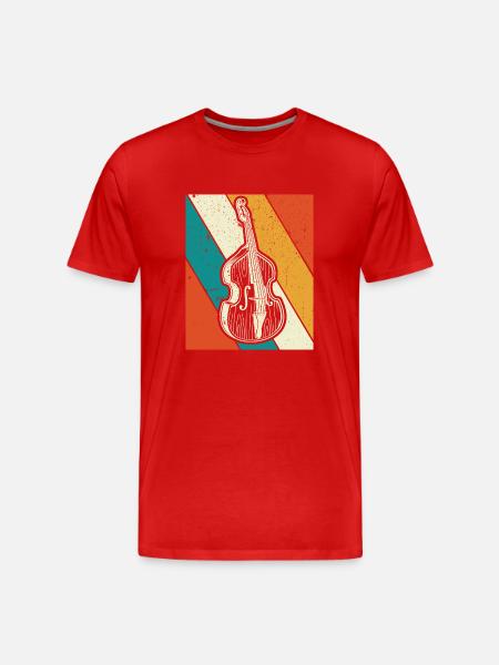 Contrebasse Contrebassiste Contrebassiste - T-shirt bio Premium Homme - rouge