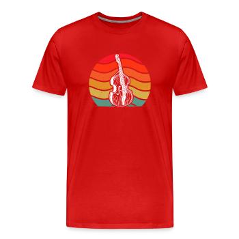 Contrebasse Contrebassiste Contrebassiste - T-shirt bio Premium Homme - rouge - Devant - Damien (186cm)