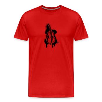 Contrebasse Contrebassiste Contrebassiste - T-shirt bio Premium Homme - rouge - Devant - Damien (186cm)