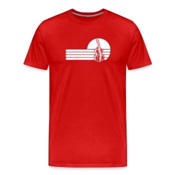 Contrebasse Contrebassiste Contrebassiste - T-shirt bio Premium Homme - rouge - Devant - Damien (186cm)