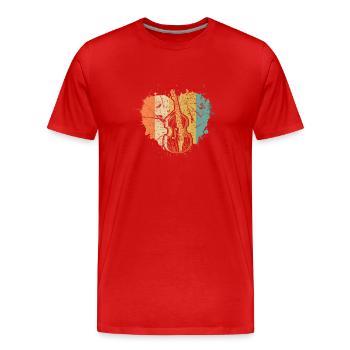 Contrebasse Contrebassiste Contrebassiste - T-shirt bio Premium Homme - rouge - Devant - Damien (186cm)