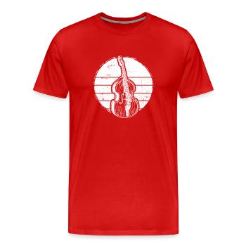 Contrebasse Contrebassiste Contrebassiste - T-shirt bio Premium Homme - rouge - Devant - Damien (186cm)