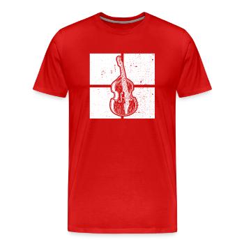 Contrebasse Contrebassiste Contrebassiste - T-shirt bio Premium Homme - rouge - Devant - Damien (186cm)