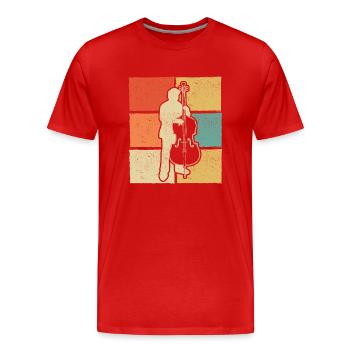 Contrebasse Contrebassiste Contrebassiste - T-shirt bio Premium Homme - rouge - Devant - Damien (186cm)
