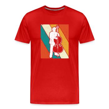 Contrebasse Contrebassiste Contrebassiste - T-shirt bio Premium Homme - rouge - Devant - Damien (186cm)