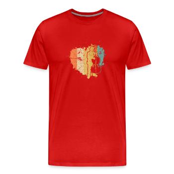Double bass Double bass player Double bass player - Men's Premium Organic T-Shirt - red - Front - Damien (186cm)