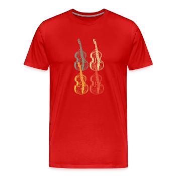 Double bass Double bass player Double bass player - Men's Premium Organic T-Shirt - red - Front - Damien (186cm)