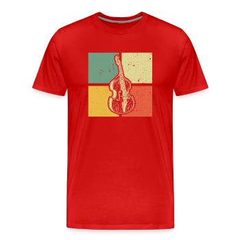 Contrebasse Contrebassiste Contrebassiste - T-shirt bio Premium Homme - rouge - Devant - Damien (186cm)