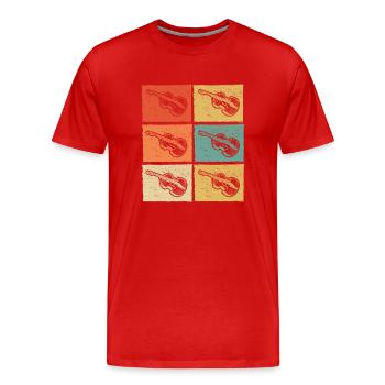 Contrebasse Contrebassiste Contrebassiste - T-shirt bio Premium Homme - rouge - Devant - Damien (186cm)
