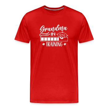 Oma In Ausbildung Großeltern Erstes Mal Süß - Männer Premium Bio T-Shirt - Rot - Vorne - Damien (186cm)