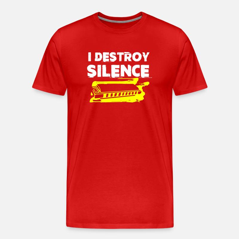 Harmonica player, Harmonica music - Men's Premium Organic T-Shirt - red