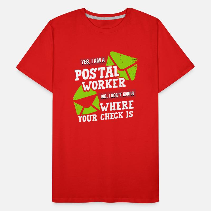 Postal worker, postal worker, postman Men's Premium Organic T-Shirt