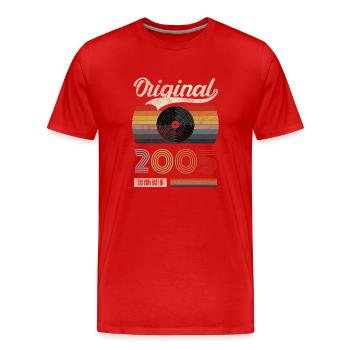 2005 Vintage Birthday Gift Tee Retro Style - Men's Premium Organic T-Shirt - red - Front - Damien (186cm)