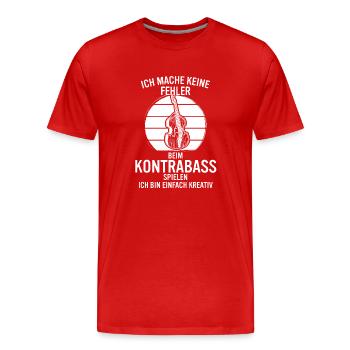 Kontrabass Kontrabassspieler Kontrabassist - Männer Premium Bio T-Shirt - Rot - Vorne - Damien (186cm)