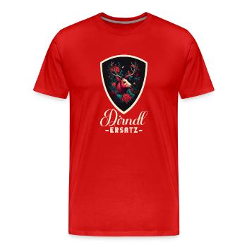 Dirndl Ersatz Dirndl Trachten Kostüm Dirndl Ersatz - Männer Premium Bio T-Shirt - Rot - Vorne - Damien (186cm)