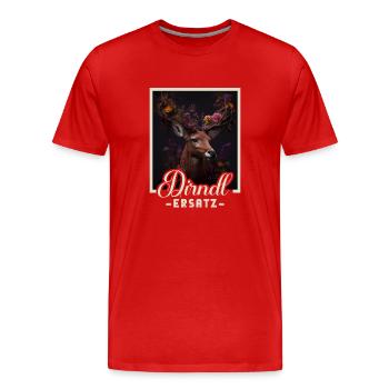 Dirndl Ersatz Dirndl Trachten Kostüm Dirndl Ersatz - Männer Premium Bio T-Shirt - Rot - Vorne - Damien (186cm)