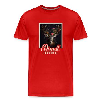 Dirndl Ersatz Dirndl Trachten Kostüm Dirndl Ersatz - Männer Premium Bio T-Shirt - Rot - Vorne - Damien (186cm)