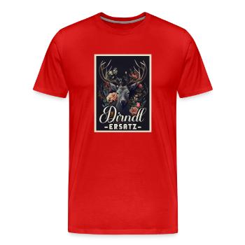 Dirndl Ersatz Dirndl Trachten Kostüm Dirndl Ersatz - Männer Premium Bio T-Shirt - Rot - Vorne - Damien (186cm)