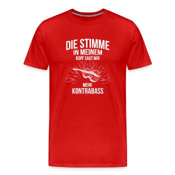 Kontrabass Kontrabassspieler Kontrabassist - Männer Premium Bio T-Shirt - Rot - Vorne - Damien (186cm)