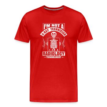 Technologie RAD, radiologue - T-shirt bio Premium Homme - rouge - Devant - Damien (186cm)